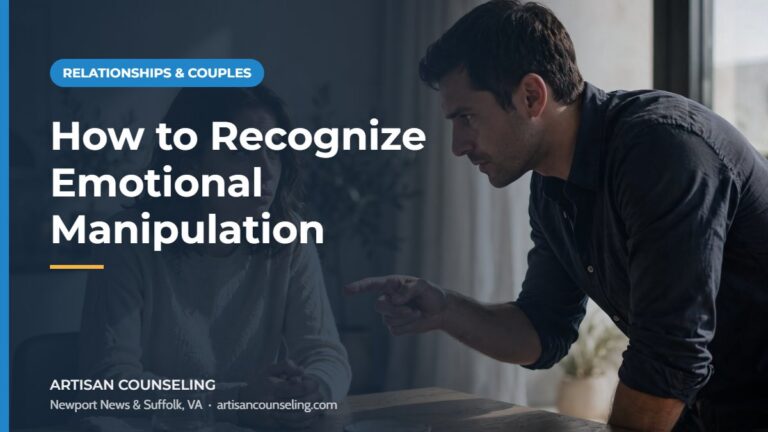 Woman looking uneasy during a tense conversation, featured image for an article on recognizing emotional manipulation