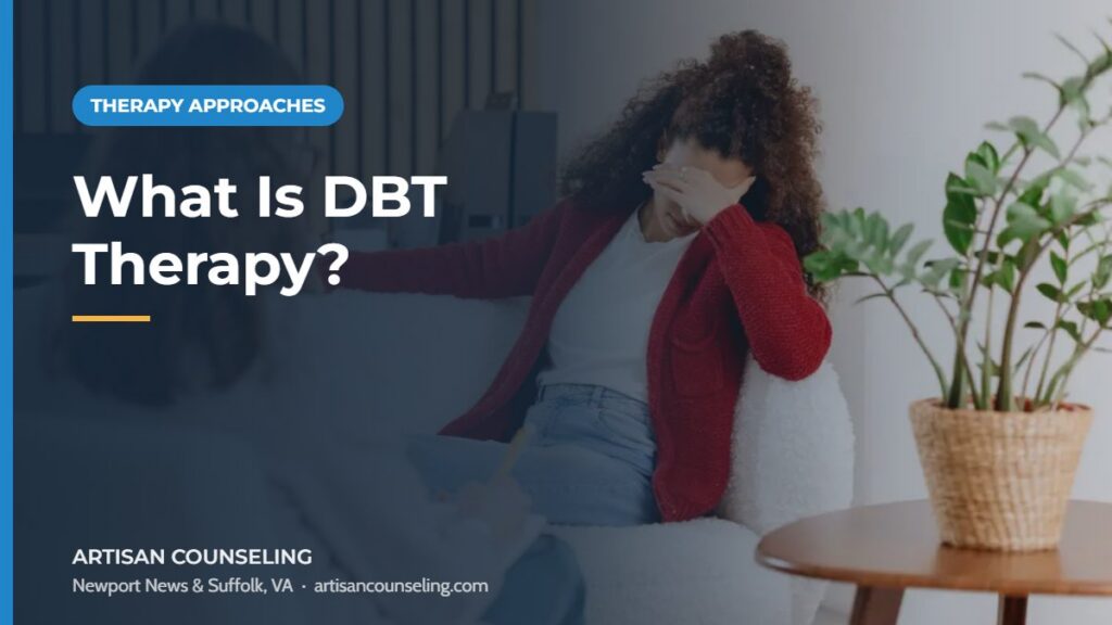 Person sitting calmly by a window practicing mindfulness, featured image for an article explaining DBT therapy